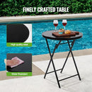 Backyard Expressions 3-Piece Folding Bistro Set –Outdoor Patio - Scratch & Dent