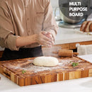 SHUMARU End-Grain Wood Cutting Board Butcher Block 24x18x2.2" B0CT3Y45DF - Brand New