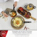 MAGEFESA Family 10-Piece Cookware Set Crafted Stainless Steel, 3 Quart - Silver - Brand New