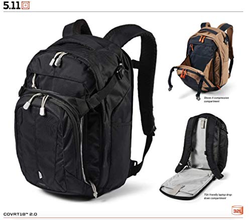 5.11 Tactical Covrt18 2.0 Tactical & Everyday 32L Backpack, Coyote, 56634 - Like New