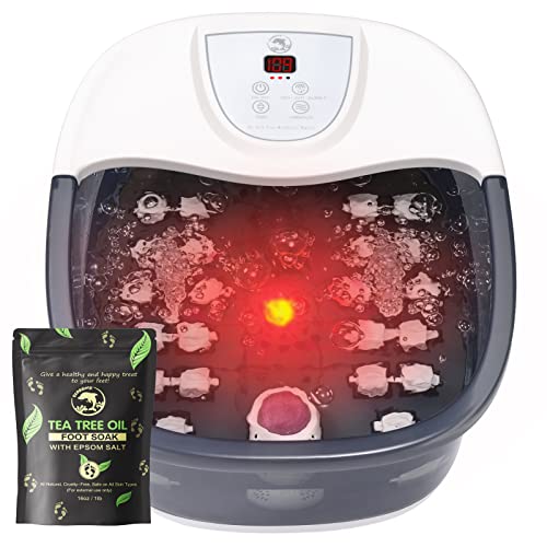 ECARBME FOOT SPA BATH MASSAGER WITH HEAT VIBRATION, 2025 UPGRADED, GRAY - Like New