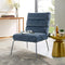 DECORO CLASSIC BRANDS ETERNITY UPHOLSTERED ARMLESS ACCENT CHAIR - BLUE - Like New