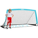 KUNUP KIDS SOCCER GOAL FOR BACKYARD 5×3 6×4 9×5FT EASY FOLDABLE - SKY BLUE Like New