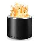 BESTIER OUTDOOR STAINLESS WOOD BURNING FIRE PIT ROUND SMOKELESS FIRE PIT - BLACK - Like New