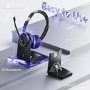 SKYCOMET WIRELESS HEADSET WITH MIC, WORK, BLUETOOTH HEADSET, AI NOISE CANCELING - Like New