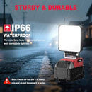 MTIOLHIG CORDLESS WORK LIGHT COMPATIBLE WITH MILWAUKEE 18V BATTERY - BLACK/RED - Like New