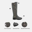 DREAM PAIRS WOMEN'S UTAH KNEE HIGH BOOTS WIDE CALF TALL BOOTS - SIZE 12 - GRAY - Like New