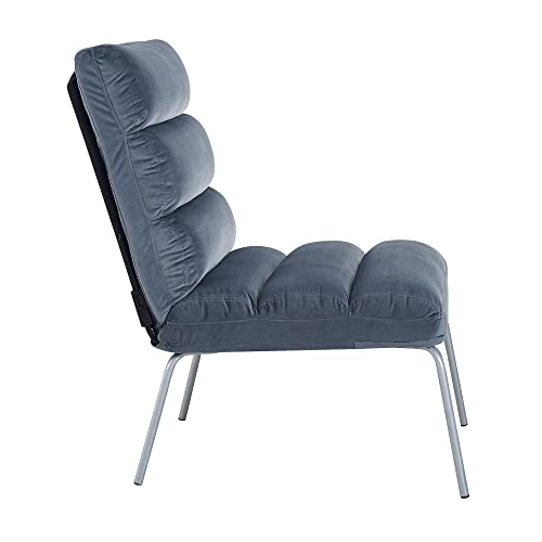 DECORO CLASSIC BRANDS ETERNITY UPHOLSTERED ARMLESS ACCENT CHAIR - BLUE - Like New