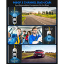 GENERIC DASH CAM, 3 CHANNEL DASH CAM, 4K+1080P DASH CAM FRONT AND INSIDE - Like New