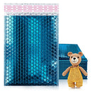 ABC Blue Metallic Bubble Mailers 12 x 17 Inches 5 Pack Aluminum Foil - Brand New