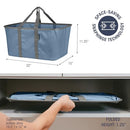 CleverMade Collapsible Laundry Tote, Denim/Charcoal 2PK (7076-4220-05032PK) - Like New
