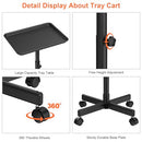 JOSTZHXIN Salon Rolling Tray Cart, Adjustable Height Premium Aluminum - Brand New