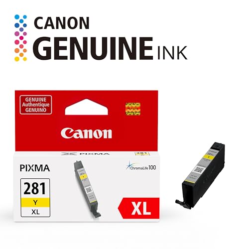 Canon CLI-281 XL Genuine Yellow Ink Tank , Compatible with TR8520, TS9120 - Brand New