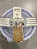 KITCHEN THEORY 4-PIECE NESTING BOWL SET WITH CLEAR LIDS - PURPLE - Brand New