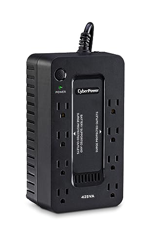 CYBERPOWER ST425 STANDBY UPS SYSTEM, 425VA/260W, 8 OUTLETS, COMPACT - BLACK - Like New