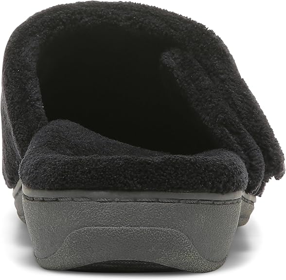10000148001 VIONIC WOMEN'S INDULGE GEMMA MULE SLIPPERS BLACK SIZE 9 - Like New