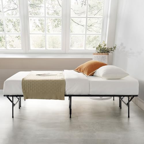 BEST PRICE MATTRESS NEW INNOVATED BOX SPRING METAL BED FRAME - KING - BLACK - Like New