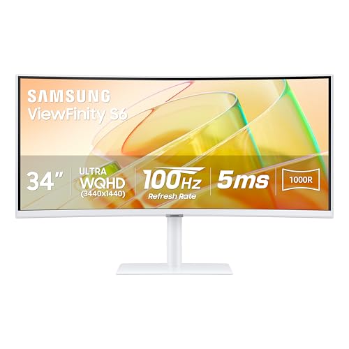 SAMSUNG 34” VIEWFINITY S65TC SERIES ULTRA-WQHD 1000R MONITOR LS34C650TANXGO - Like New
