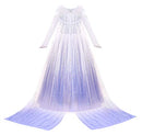 JERRIS APPAREL GIRL PRINCESS COSTUME SNOW PARTY DRESS YOUTH 8 - PURPLE/WHITE - Like New
