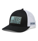 COLUMBIA UNISEX PFG FISH FLAG MESH SNAP BACK - BLACK/WHITE - Brand New