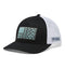 COLUMBIA UNISEX PFG FISH FLAG MESH SNAP BACK - BLACK/WHITE - Brand New
