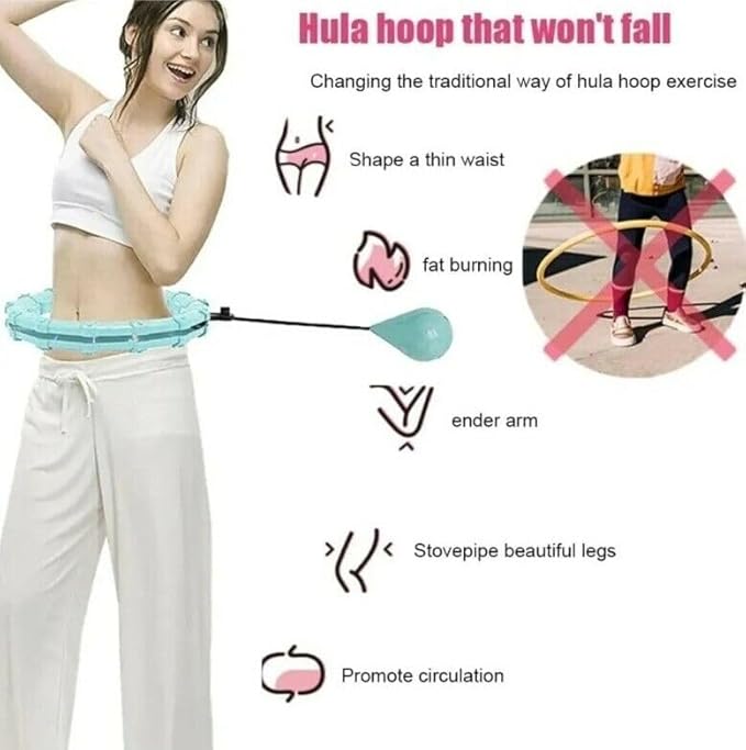 MEBIUSYHC COTTON YANGDA SMART HULA RING HOOPS WEIGHTED - MINT GREEN - Like New