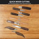 SEYHAKI Wood Carving Tools Set Deluxe Carving Kit Set Leather Case Brown - Brand New
