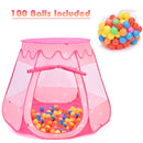 COSTWAY KID OUTDOOR INDOOR PRINCESS TENT PLAYHOUSE BALL 100 BALLS - MULTICOLOR - Like New