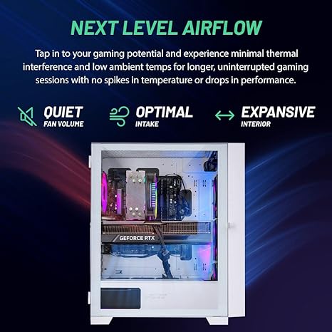 Skytech Shiva II Gaming PC Desktop i5-12400F 16GB 512GB SSD RTX 3060 - White - Like New