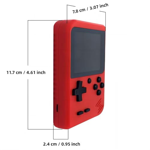 LYYG RETRO HANDHELD GAME CONSOLE 400-IN-1 WITH 3" COLOR SCREEN - RED - Like New