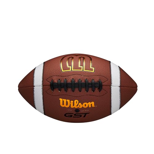 WILSON GST SPEEDSKIN FOOTBALLS - OFFICIAL SIZE - BROWN - Like New