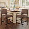 COZYMAN COUNTER HEIGHT BAR STOOLS SET OF 2 26''FRENCH LEATHER - BROWN/ESPRESSO - Like New