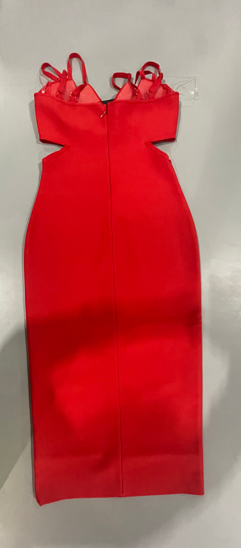 FASHION NANA FITTED DRESS - SIZE: WOMEN M - RED - Brand New