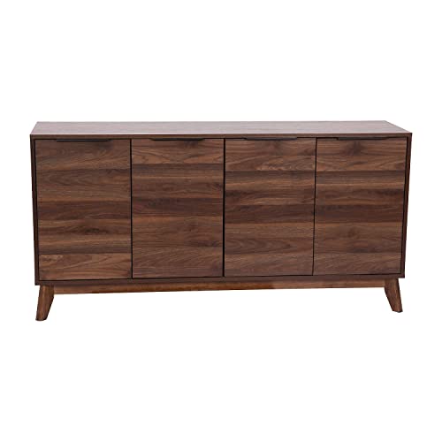 FLASH FURNITURE HATFIELD TV STAND FOR UP TO 64" TVS EM-0372-WAL-GG - DARK WALNUT - Like New