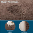 PETMAKER DOG DOOR MAT 36X26-INCH LARGE ENTRYWAY RUG WITH NON-SLIP BACK - BROWN - Like New