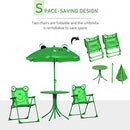 Outsunny Folding Kids Table and Chair Set Picnic Table Frog Pattern - Green - Brand New