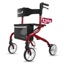 PLANET WALK Lightweight Rollator Walker for Seniors, Walker Seat - Red - Brand New