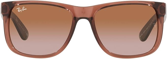 RAY BAN RAY-BAN RB4165 JUSTIN SQUARE SUNGLASSES, 51 MM - LT BROWN/GRADIENT BROWN - Like New