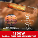 TURBRO Neighborhood Electric Infrared Heater 1500W Portable Patio Heater - BLACK Like New