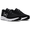 Under Armour Men's Charged Pursuit 3 Big Logo Black/Black/White Size 11 - Like New