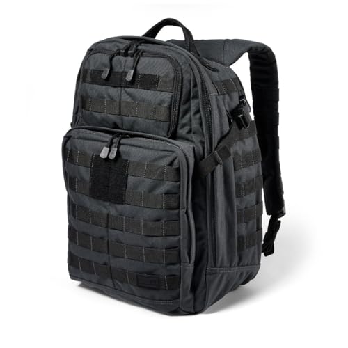 5.11 TACTICAL BACKPACK RUSH 24 2.0 MILITARY,56563ABR/56564ABR-DOUBLE TAP - BLACK - Like New