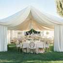 NSSONBEN Backdrop Curtain 10ft×20ft Ivory Ceiling Drapes Parties B0DGSCMCGH - Brand New