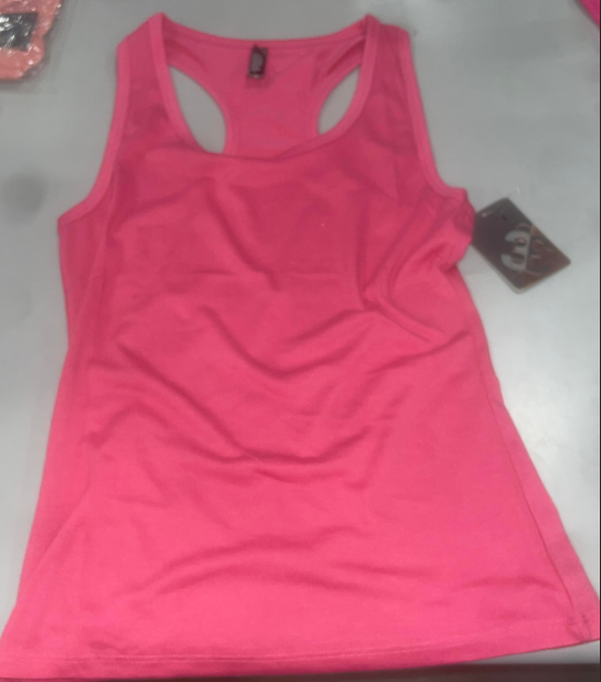 STUDIO 33 WOMEN'S SOLID SLEEVELESS RACERBACK TANK TOP - SIZE: WOMEN S - PINK - Like New