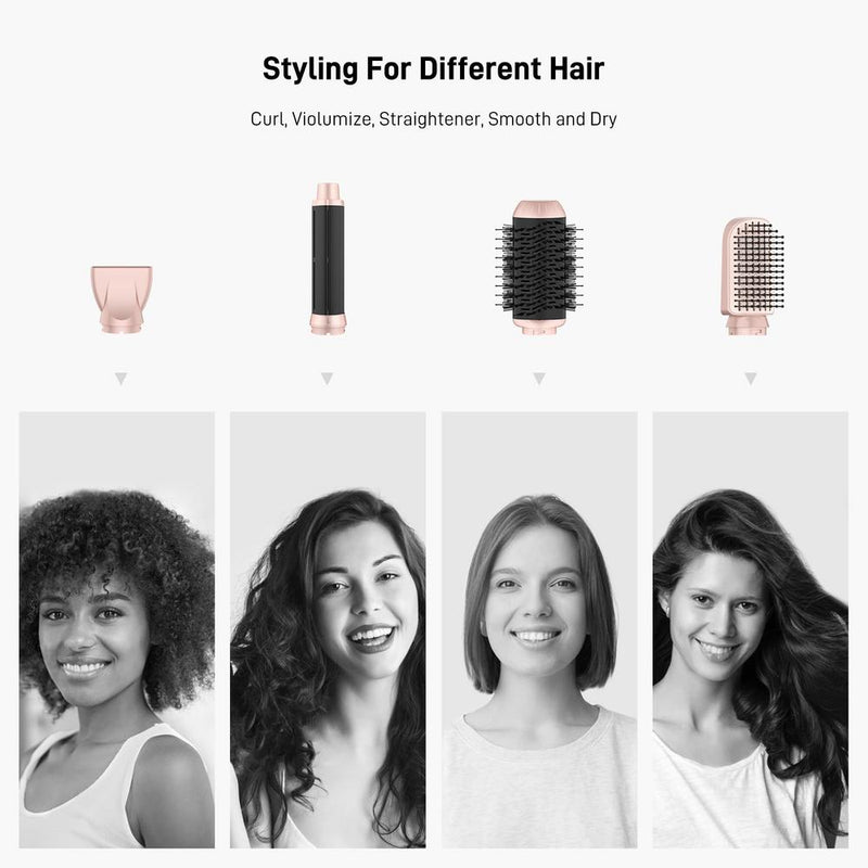 MESCOMB HAIR DRYER BRUSH 5 IN 1-110,000 RPM HIGH-SPEED FRIZZ-FREE - PINK - Like New