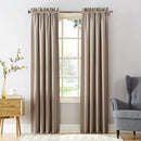 SUN ZERO BARROW ENERGY EFFICIENT ROD POCKET CURTAIN PANEL PAIR - STONE - Like New