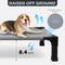 HEEYOO ELEVATED DOG BED WITH CANOPY OUTDOOR DOG COT TENT SIZE 42"L30"W8.4"H GRAY - Like New