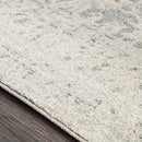 WorldWeavers Area Rug, 7'10" Round, Charcoal, Light Gray, Beige - Like New
