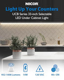 33” LED Direct Wire Under Cabinet Light Undercounter LED Lights Kitchen - Brand New
