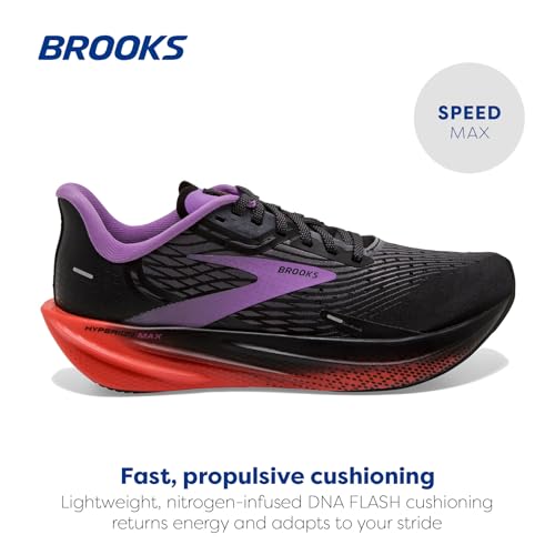 BROOKS WOMEN’S HYPERION MAX NEUTRAL SHOE - BLACK/FIESTA/BELLFLOWER - SIZE 9 - Like New