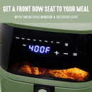 GREENLIFE COMPACT ELECTRIC AIR FRYER OVEN 5.3 QT PFAS CC009533-001 - SAGE - Like New